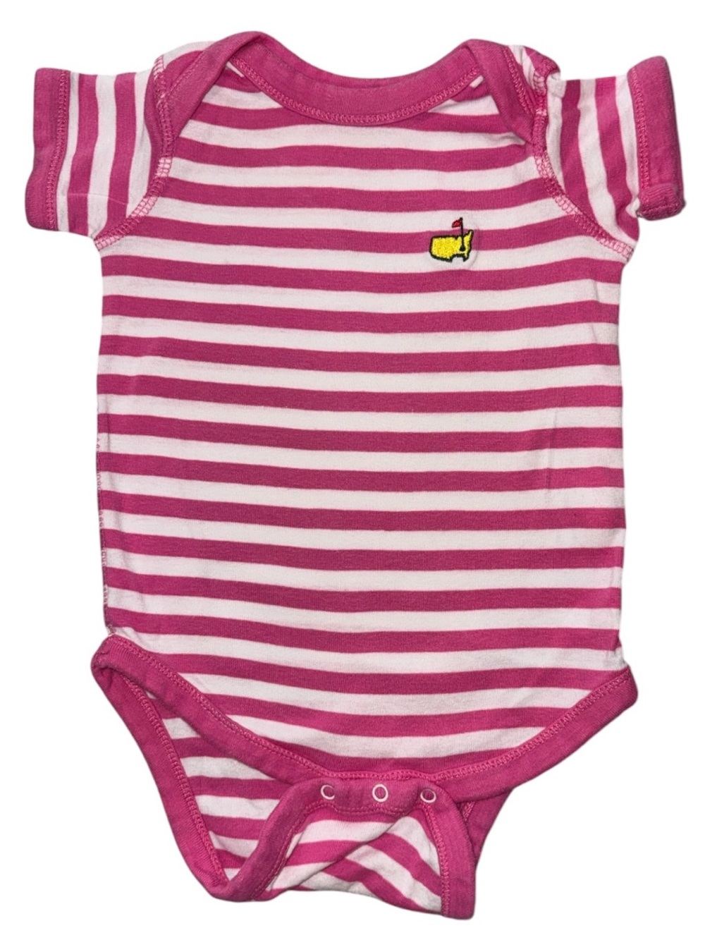 Masters golf Pink Striped Baby One-Piece Bodysuit